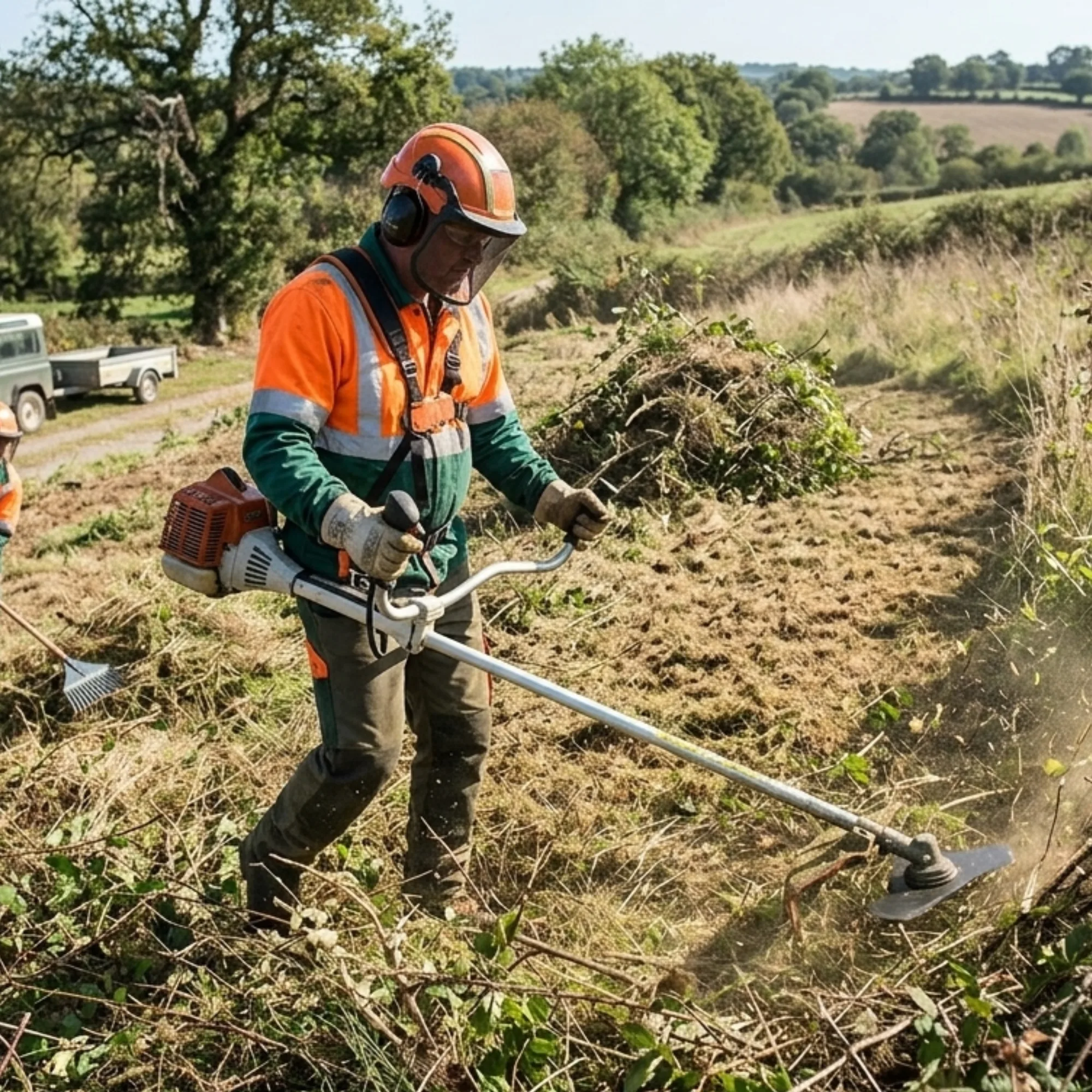 Chantier de débroussaillage et nettoyage terrain